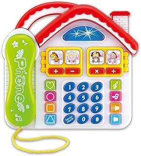Telefone Brinquedo Educativo Interativo com Luzes e Sons – Painel Musical Infantil com Números, Formas e Botões, Estimula Aprendizado e Coordenação, Ideal para Crianças