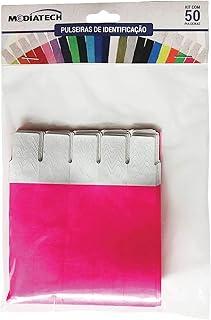 39225486, Pulseira Identificação, Pink Fluor, Multicolor, pacote de 50