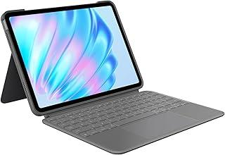 Capa com Teclado Logitech Combo Touch iPad Air 11" (M2 & M3) e 5ª geração, Teclado Retroiluminado Destacável com Suporte, Touchpad Integrado Click-Anywhere e Carregamento via Smart Connector - Cinza