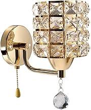 Arandela luminária de parede decorativo de cristal moderna luxuosa (Dourado)