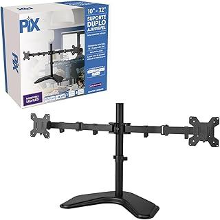 Suporte Duplo Para Monitor De Mesa Ajustável 10" A 32" - Pix