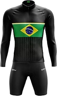 Conjunto de Ciclismo Masculino Camisa Manga Longa e Bermuda de Gel Vários Modelos