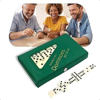 Domino de Osso, Marfim com Pontos Pretos, 28 Peças, Osso Profissional com 10.74% de desconto por R$ 26,69 na amazon