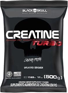 Creatine Turbo Refil - 500g - Sem sabor - BlackSkull - Creatina Monohidratada em pó, com carboidrato para melhor absorção e performance.