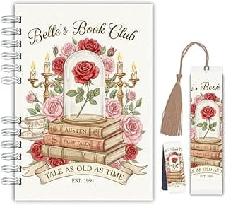 Diário de Leitura A Bela e a Fera – Belle’s Book Club A5 Capa Dura | 240 Páginas com Marcadores Tassel e Magnético com 14.29% de desconto por R$ 59,99 na amazon