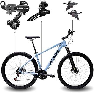Bicicleta Aro 29 KSW XLT 100 21 Marchas Shimano Quadro Alumínio Freio Hidráulico MTB