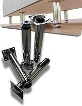 Pé Redondo Cromado 20cm Kit 4 Un Reforçado De Metal Bancada