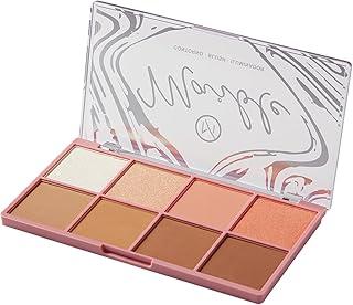 Blush 8 colores, BateiaPro Paleta de Blush e Iluminador 2 em 1, Multi Finish Paleta Blush Compacta