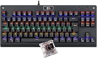 Teclado Mecânico Redragon Dark Avenger Preto Iluminação Rainbow Switch Azul K568R