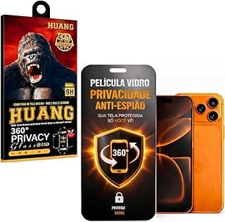 Película de Vidro Privacidade 360 Graus para iPhone 13,13 Pro, 14,16e, 3D Cobertura Completa, 9H Proteção Anti Risco e Olhares Curiosos