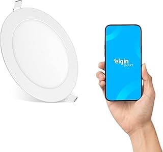 Luminária LED Inteligente 24W 3000-6500K Elgin Redonda de Embutir Wi-Fi Bivolt Compatível com Alexa e Google Home com 38.52% de desconto por R$ 97,75 na amazon