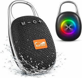 Caixa de Som Bluetooth Portátil 30W com RGB e Gancho Flexível para Fixação, Bluetooth 5.3, TWS, Rádio FM, Entrada USB/TF, Speaker Resistente a Água