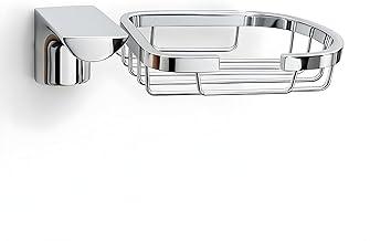 Saboneteira de Parede Cromada em Aço Inox com Fixação por Parafusos Base Vazada para Banheiro e Lavabo