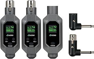 Conversor de microfone sem fio Transmissor e receptor XLR Sistema sem fio para microfone dinâmico para microfone com fio（Transmissor X1 Receptor X2）Envio de São Paulo, Brasil Instrumentos musicais