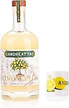 Kit Andreatta Limoncello com Copo de Porcelana | O Ritual Completo para Degustação | Garrafa 750ml + Copo 55ml