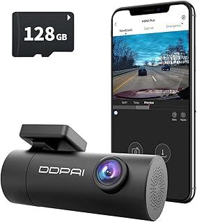 DDPAI Mini Pro Dash Cam, Câmera Veicular 2K com Wi-Fi, Ângulo de 140° e Visão Noturna, Gravação de Emergência com Sensor G, Lente Rotativa 330°, Supercapacitor (Mini Pro 2K+128G)