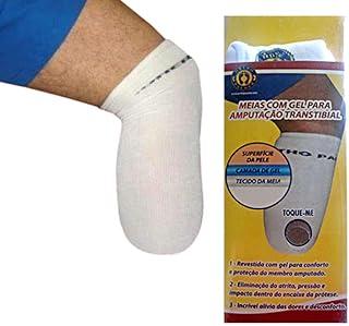 Meia Universal com Gel para Amputação Transtibial, Ortho Pauher, Branco, Grande