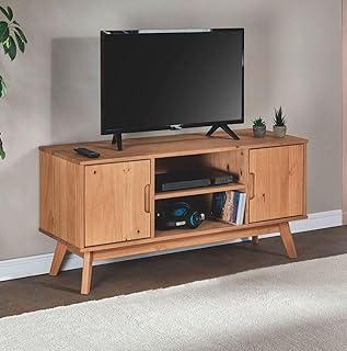 IDIMEX Rack TV Bancada 40 Polegadas Madeira 2 Portas 2 Nichos Tivoli Madeirado