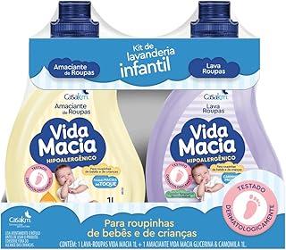 Kit Vida Macia (Lava Roupas e Amaciante - Glicerina e Camomila) 2 x 1L