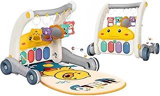 Tapete de Atividades 2 em 1 - Confortável Tapete Musical para Bebês com Andador, Estimula o Desenvolvimento Motor - MJ BRANDS