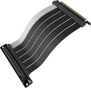 Cooler Master MasterAccessory Cabo Riser PCIe 4.0 x16 200 mm V2 Preto, PCIe 4.0 | Compatível com Antigos, EMI blindado 30 AWG, mangas de cabo TPE, invólucro ABS protetor para placa GPU