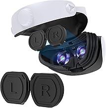 Capa de lente de silicone para PS VR2, capa protetora de peça única para proteção de lente de óculos PSVR 2, tampa de lente anti-riscos à prova de poeira para acessórios de protetor de lente PS5 VR2