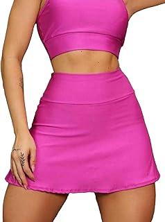 Short Saia Academia Saia Beach Tennis Com Short Interno Donna Martins (BR, Alfa, GG, Regular, Regular, Pink)