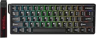 Teclado Mecânico Gamer AULA WIN60 HE Preto com Switch Magnético de Alta Precisão 8kHz RGB e Layout US