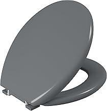 Assento Sanitário Almofadado Astra Cinza Escuro para Louças Ovais e Deca