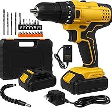 Furadeira e Parafusadeira 21V com 2 Baterias Recarregáveis Maleta Completa com Soquetes, Bits, Adaptadores e Carregador Bivolt – Alta Potência e Mobilidade