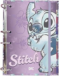 DAC - Caderno Argolado Colegial Sem Lombo com 144 folhas Fechamento em Elástico - Stitch
