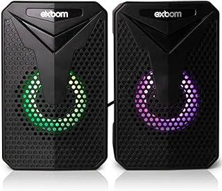 Caixa De Som Pc Notebook Gamer Caixinha Usb Potente Led