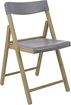 FSC Cadeira Dobrável Tramontina Potenza em Madeira Tauari com Acabamento Lixado com Assento e Encosto Grafite