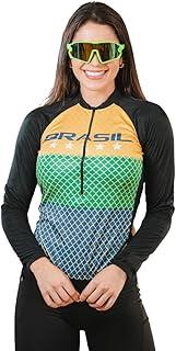 Camisa De Ciclismo Feminina Camiseta Confortável Pro Slim MANGA LONGA
