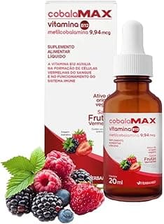 Vitamina B12 Metilcobalamina - 20ml Frutas Vermelhas - Herbamed