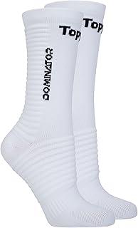 Meia Academia Topper Cano Médio Microfuros Respiráveis e Faixas Tensoras