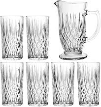 LYOR - Conjunto Jarra com 6 Copos de Vidro Diamante 1L/300ml