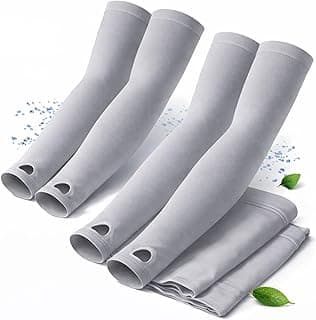 Manguito UV50 Proteção Solar para Braço I Manga de Compressão para Ciclismo e Atividades ao Ar Livre I Kit 2 Pares Mesma Cor I 4 Unidades