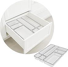 Kit Organizador Modular Para Gavetas em Acrílico Transparente, 7 Peças, Organizadores Multifuncionais para Armários, Bancadas, Geladeiras, Banheiro e Escritório