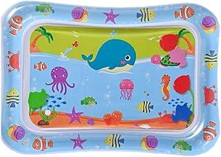 Tapete de Água Inflável para Tummy Time - Estimulação Sensorial, Bichinhos Flutuantes Coloridos e Livre de BPA (Baleia)
