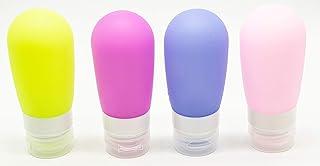 80 Ml Kit Viagem 4 Frascos Silicone Creme Shampoo Perfume