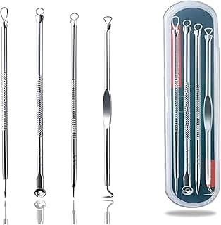 Kit Removedor de Cravos e Espinhas Profissional I Ferramentas para Limpeza de Pele em Aço Inox I Kit para Tirar Cravos e Espinhas com Estojo I 4 Peças I Lene com 10% de desconto por R$ 13,32 na amazon