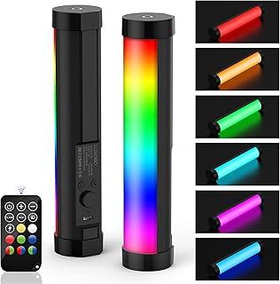 LUXCEO P100 RGB Fotografia Tubo,Luce Video Portatile per Tiktok,YouTube,Riprese Video,Illuminazione Esterna,CRI 95+,TLCI 99+,2000mAh,3000/6000K