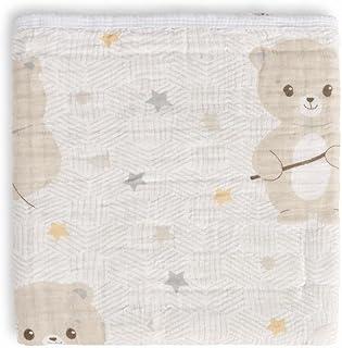 Toalha de Banho para Bebê Soft 100% Algodão 85x85cm – Macia, Absorvente e Delicada para Recém-Nascido (Bege)