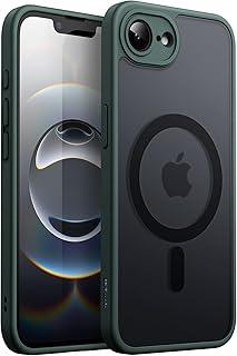 JETech Capa Magnética para iPhone 17e (2026) / iPhone 16e Compatível com MagSafe, Case Capinha de Telefone Fina e à Prova de Choque com Parte Traseira Fosca Translúcida (Verde Escuro)