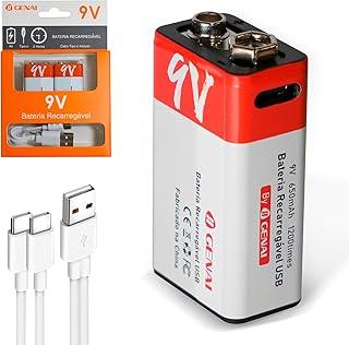 Bateria 9v Bateria 9v Recarregável 9 Volts Original Kit 2 Bateria 650mah