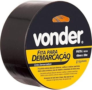 Vonder, Fita Adesiva Para Demarcação, 48 Mm X 30 M Preta.