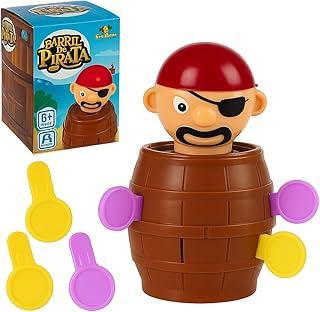 Pula Pirata Pequeno Barril Educativo Infantil Brinquedo Criança - Miniatura
