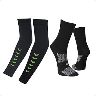 Kit Manguito + Meia Performance UP Unissex Poliamida Confortável Esportivo Ciclismo Corrida