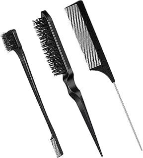 Kit de Escovas e Pente de Cabelo Para Penteado Profissional Para Homens e Mulheres, 3 Peças, Premium, Felix Magazine (Preto) com 10% de desconto por R$ 26,91 na amazon